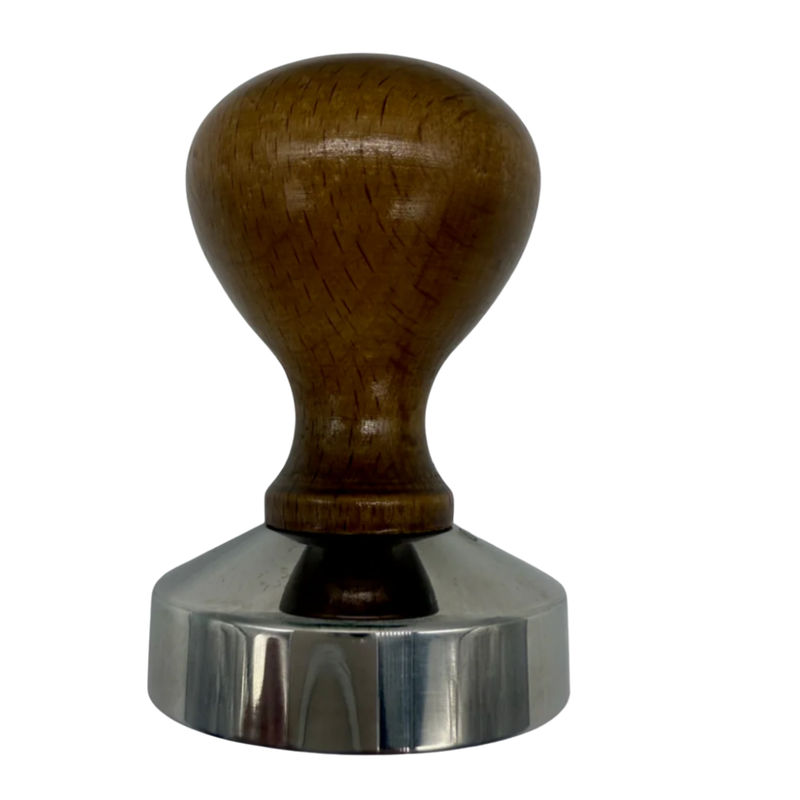 My Superior Coffee | Wood Knob/ Stainless - Flat 54mm Coffee Tamper